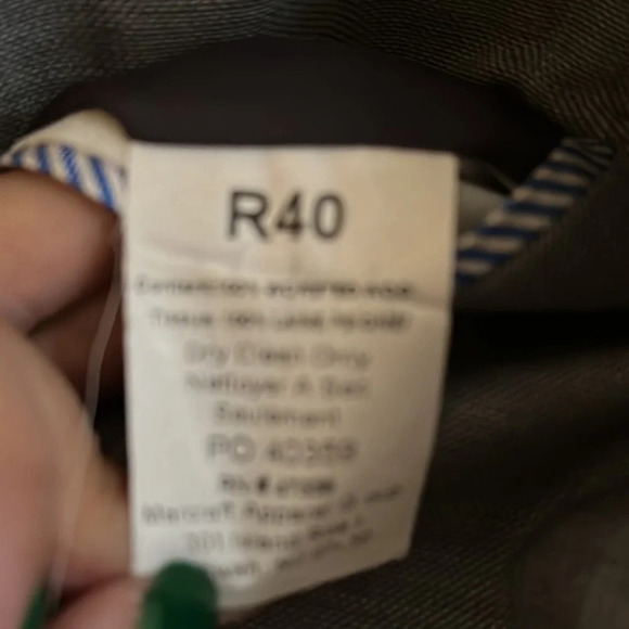 Tommy Hilfiger Gray Wool Blazer Suit Jacket Size 40R - Picture 9 of 9